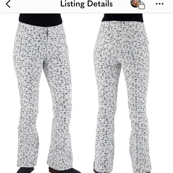 Obermeyer - White and black ski pant - Size 6 R